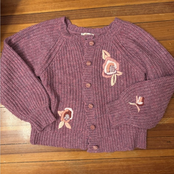 LoveShackFancy Brookie Cardigan in Snow Kiss Purple Size S - Picture 5 of 6